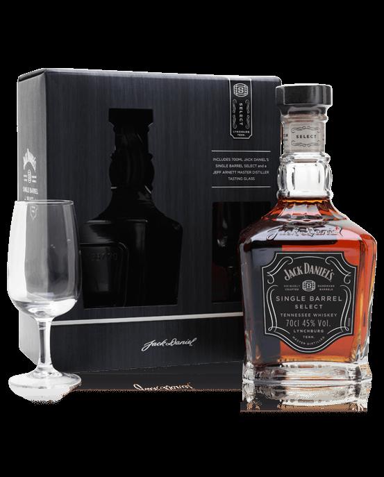Personalised Jack Daniel\'s Single Barrel Select The Free Gift Whisky Set with Exchange Engraving Glass : (45%)