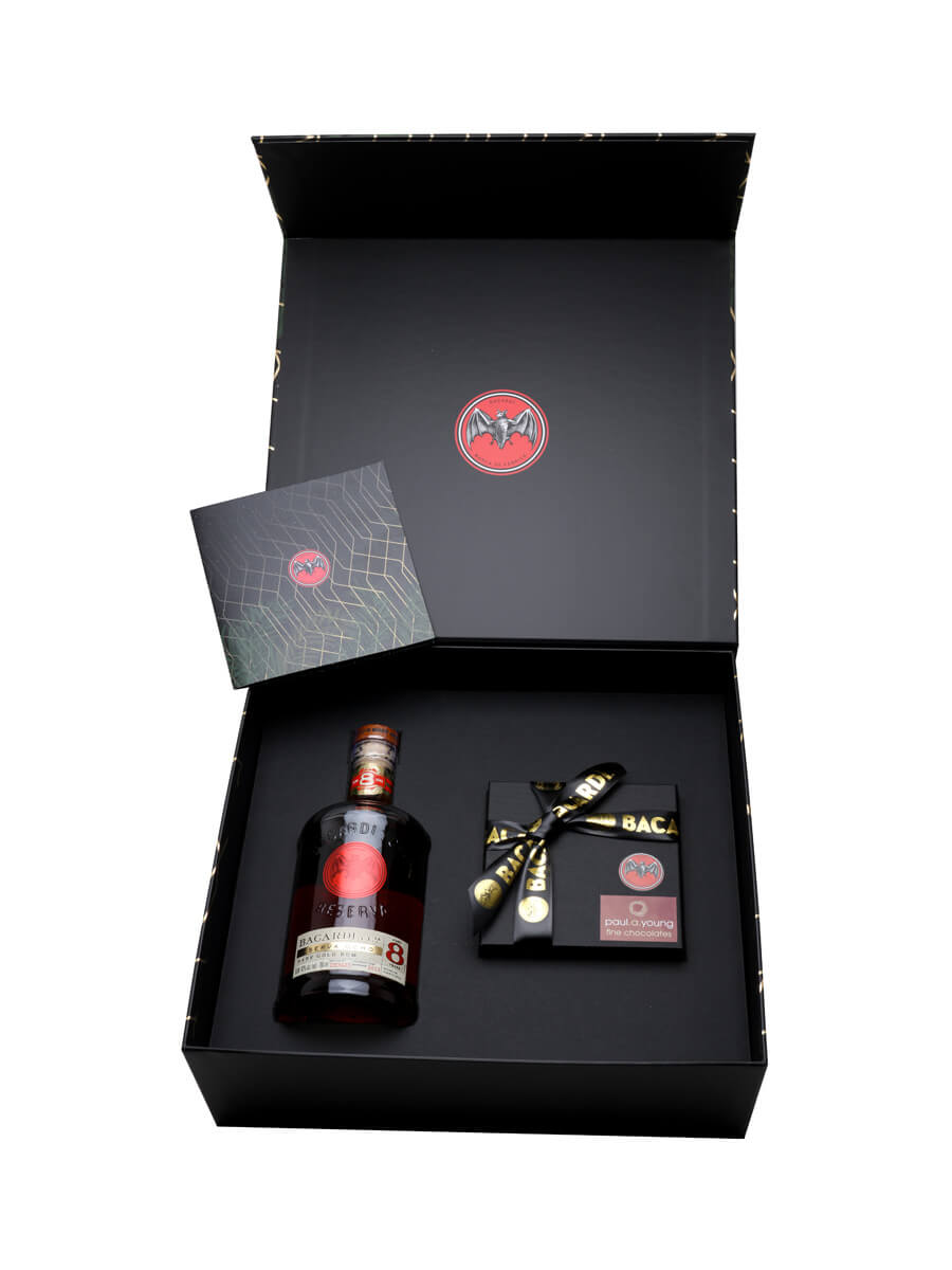 Bacardi 8 Year Old Reserva Ocho Rum - Paul A Young Truffles Gift Set ...